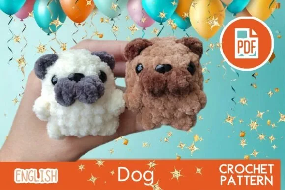 Dog Crochet Keychain / Amigurumi PDF crochet preview